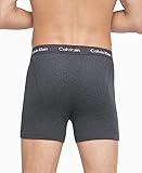 Calvin Klein Men's Cotton Classics 5-pack Boxer Brief, 2 Blue Shadow Body W/Blue Shadow Waistband, 2 Charcoal Heather Body W/Charcoal Heather Waistband, 1 Black Body W/Black Waistband, Medium