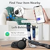 Air Tracker Tags 2-Pack, Smart Tag Works with Find My App (iOS Only), Key Finder, Luggage Tracker, Bluetooth Tracker Tag for Backpacks, Wallet, Worldwide Tracking, Replaceable Battery, IP67 Waterproof