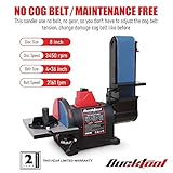 BUCKTOOL Pro 1HP Bench Belt Sander for Metal Working, 4 x 36 in Belt and 8 in Disc Sander with 1HP Direct-drive Motor, Benchtop Belt Disc Sander for Metalworking, BD4801-M