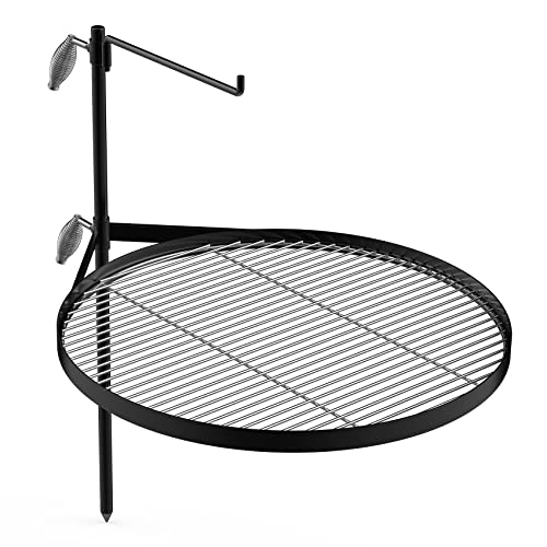 Stanbroil Fire Pit Campfire Grill Grate - Stainless Steel Swing Cooking Stand BBQ Grill, Portable Campfire Barbecue Rack for Outdoor Open Fire Cooking Camping