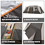 Bushnell Instant Tent | 6 Person / 9 Person / 12 Person Instant Tents Cabin Design Perfect for 3 Season Family Camping Essentials, Hunting, and Fishing with Fast Setup and 3 Rooms (12 Person)