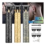 Razors 2024 Vintage T9 Hair Clipper Electric Hair Cutting Machine Professional Men Shaver Rechargeable Barber Trimmer for Men Dragon(Black Buddha)