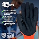 MAGID T-REX Sandy Nitrile Coated Impact-Resistant Work Gloves, 12 Pairs, Size 8/Medium, TRX400