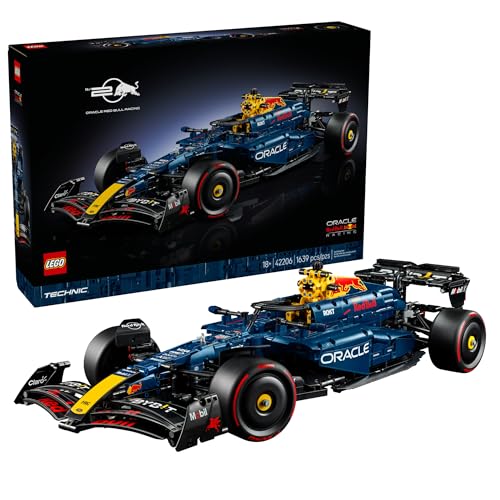 LEGO Technic Oracle Red Bull Racing RB20 F1 Race Car Model Kit - Building Set for Adults, Ages 18+ with Realistic Features - Gift for Groom, Groomsmen - 42206