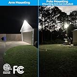 TORCHSTAR LED Barn Light, Dusk to Dawn Area Lights with Photocell, Outdoor Security Flood Lighting, ETL & FCC Listed, IP65 Waterproof, Aluminum Housing, 110-277V, Garage, Yard, 5000K Daylight, Bronze