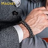 MagnetRX® Magnetic Hematite Bracelet – MAX Strength Magnetic Stones – Beaded Magnetic Bracelets for Men and Women (Double Strength 8mm)