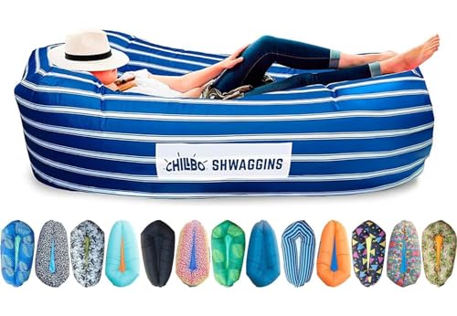 Chillbo Shwaggins Inflatable Couch – Cool Inflatable Chair Easy Setup is Ideal for Hiking Gear, Beach Chair and Music Festivals. Dad Gifts or Gifts for Dad