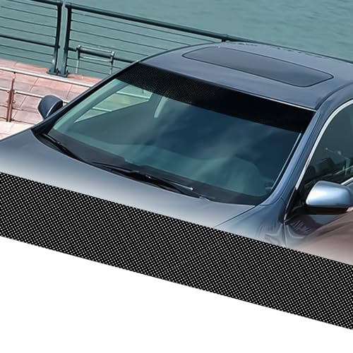 nuoozy Universal Front Rear Windshield Window Banner Vinyl Decal Transparent Window Sticker Car Window Body Trunk Headlight Decoration Sticker Black