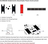 Zkeebs DUROCK V2 Screw-in Stabilizers, 7U, 6.25U, 2U Clear PCB Mount Stabilizer Pre-Clipped, Wire Popping PCB Screw Stabs for Mechanical Keyboards (80% TKL Kit) (Nero Black)