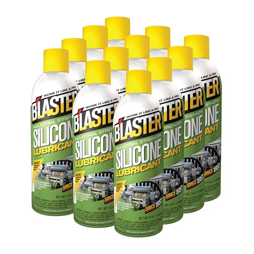 Blaster 16-SL Industrial Strength Silicone Lubricant - 11-Ounces, Pack of 12 - Silicon Spray - Automotive Silicone Grease - Long-Lasting Lubrication for Multi-Purpose Use