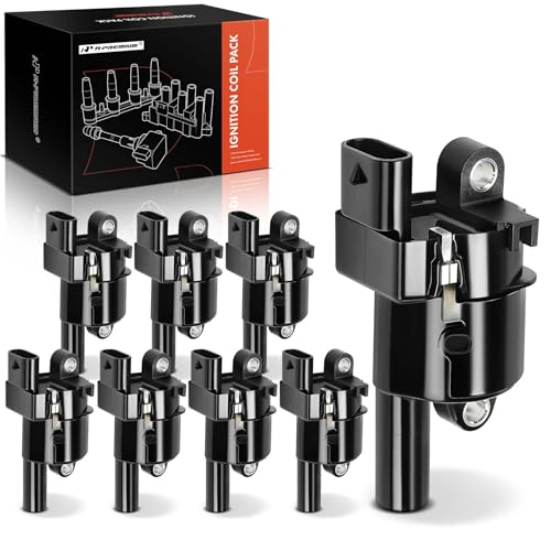 A-Premium Ignition coil Pack Compatible with Chevrolet Silverado 1500/Corvette 2014-2019, Tahoe/Suburban 2015-2019, Camaro & GMC Sierra 1500 2014-2019, Yukon & Cadillac Escalade, CTS 8-PC Set