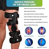 Komzer OA Unloader Knee Brace, Osteoarthritis of the bone on bone Knee Support, Rheumatoid Arthritis, Knee Joint Pain and Degeneration (Black, Right)