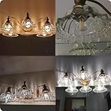 XIEDUN Vintage Bathroom Vanity Light Fixture, 3 Lights Bathroom Lighting Matte Antique Brass Finish with Crystal Glass Shade, Vintage Vanity Light for Bathroom