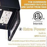 Porch Lights with GFCI Outlet, Dusk to Dawn Outdoor Lights with Outlet, 3 Lighting Modes Exterior Light Fixture Waterproof, Outside Lights for House Front Door Patio Garage