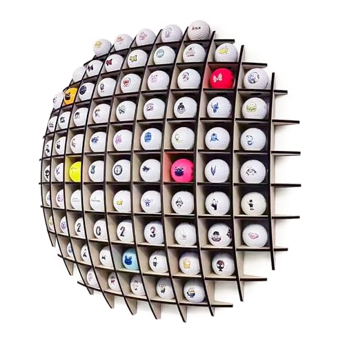KBKJYYGS Golf Ball Display Case in The Shape of a Ball, Golf Ball Holder Will Hold up to 78 Golf Balls, Great for Collectors!