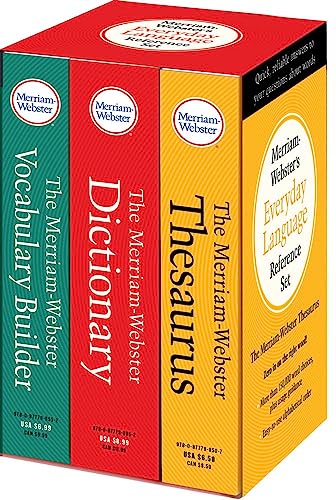 Merriam-Webster’s Everyday Language Reference Set - Dictionary, Thesaurus & Vocabulary Builder: Includes: The Merriam-Webster Dictionary, The ... and The Merriam-Webster Vocabulary Builder