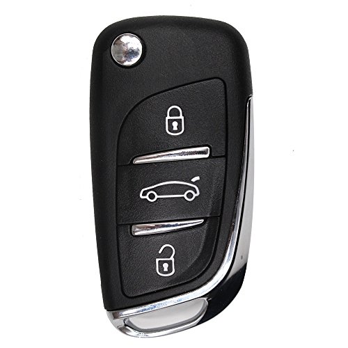 Keyecu Flip Remote Key Fob 3 Button 433Mhz ID46 Chip for Peugeot 407 408 After 2005