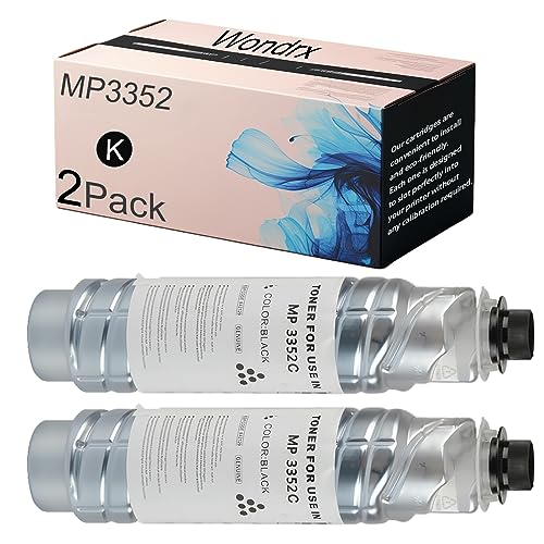 MP3352 Toner Cartridge for Ricoh MP3352, High Yield 10000 Pages, Reliable Performance Compatible for Ricoh MP 2352 2553 2852 3053 3352 3353 Printer (Black 2Pack)
