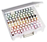 ArtBin Super Satchel Thread Box - Versatile Thread Storage for Sewing, Embroidery, and Quilting - 108 Pegs, Portable Design, Compatible with ArtBin Accessories - Made in USA, Transparent and Compact