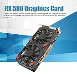 Sanpyl RX 580 Gaming Graphics Card, 8GB GDDR5 256 Bit Video Game Graphics Card, PCI Express 3.0x16, Computer GPU PC Video Cards with Dual Fan Cooling Fan, 3*DisplayPort, DVI