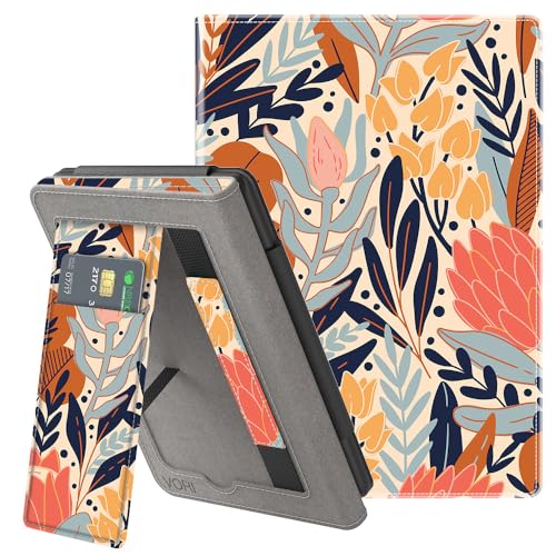 VORI Stand Case for 6" Kindle Paperwhite (Fits 10th Generation 2018 / All Paperwhite Generations Prior to 2018) PU Leather Case Smart Cover with Auto-Wake/Sleep and Hand Strap, Protea