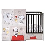 Bedtime Originals Snoopy Love 3-Piece Infant Baby Nursery Crib Bedding Set