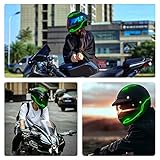 Motorcycle Helmet Light,3 Modes Driving EL Light Strips,Recharge Helmet Light Strip,Night Riding Signal Light Decoration Kit(No Helmet)