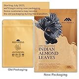 MATCHIMAA Premium Indian Almond Leave - Aquarium Accessories Catappa Leaves Balance pH Water Enhances Health for Turtle Frogs Shrimp Hermit Crabs Betta Fish Tank Decor. Pack 50g Size 6-9"(20-25Leaves)