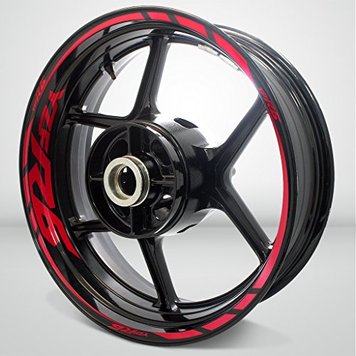 Reflective Red Motorcycle Rim Wheel Decal Accessory Sticker Compatible With Yamaha YZF R6