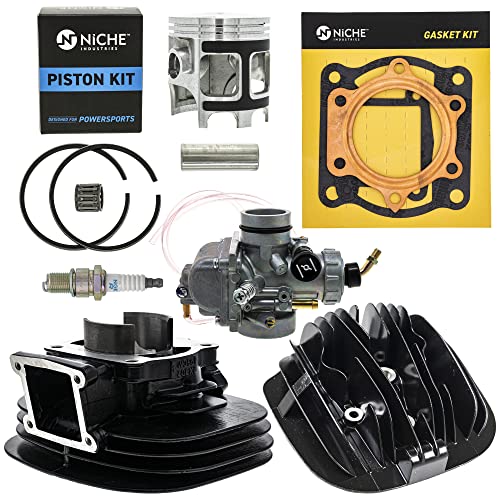 NICHE 195cc Cylinder Head Piston Carburetor Top End Kit for Yamaha Blaster 200 2XJ-11311-02-00