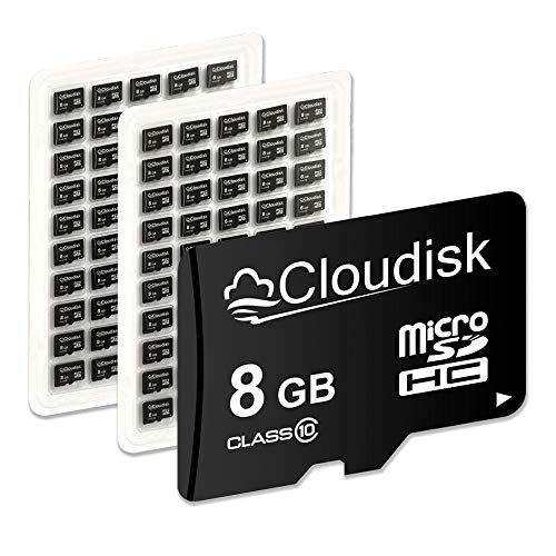 Cloudisk Pack of 100 Micro SD Card 8GB Flash Memory Card Micro SDHC C10 A1 U1 (8GB)