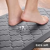 Kitchen Mat [2 PCS] Cushioned Anti-Fatigue Floor Mat, Waterproof Non-Skid Ergonomic Comfort Foam Rugs, Standing Mat for Kitchen, Floor,Office, Sink, Laundry(Grey)