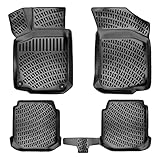 Floor Mats & Cargo Liner Set for Skoda Octavia A4 1996-2001 | Black TPE All Weather Custom Fit Floor Liner for 1st 2nd Rows and Trunk Car Mats