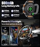 LIGE GPS Military Smart Watch for Men, LED Flashlight/Compass/45 Days Battery/IP68 Waterproof 1.43'' AMOLED Smartwatch, 100+ Sports Modes Fitness Tracker, Rugged Smart Watches for Android iOS