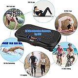 AXV Vibration Plate Fitness Platform Exercise Machine Vibrating Lymphatic Drainage Shaking Full Body Shaker Workout Vibrate Stand Shake Board Sport Gym for Weight Loss Fat Burner for Women Men