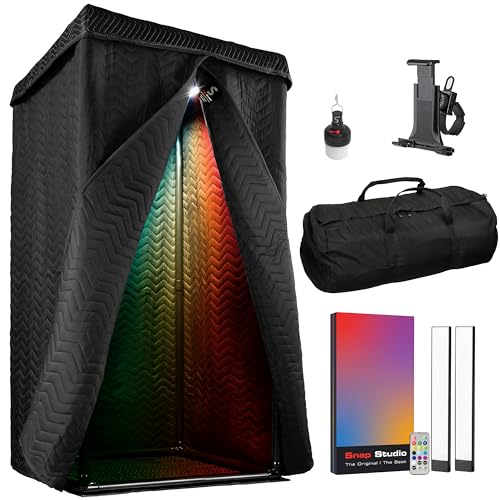 Snap Studio XL Portable Vocal Booth – #1 Recommended by Rolling Stone Magazine – Recording Studio Equipment for Superior Echo-Free Vocals - The Original & Best Sound Recording Booth