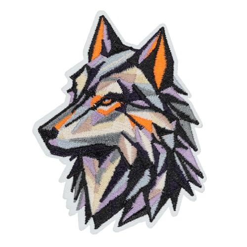 Atensils Wolf Patch Iron On Patch Iron On or Sew On Patches Perfect for Backpacks Jeans Jackets Hats & Clothes Cute Funny Cool Embroidered Appliques Patch