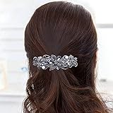 4 PCS Hair Barrettes for Women Ladies, Flower Crystal Rhinestones Barrettes Pearl Spring Hair Clip Accessories Women Fashion Ponytail Holders Barrettes for Daily Wear Mothers Day present