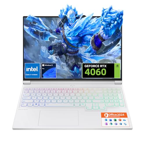 Lenovo 2025 Legion 7i Gaming Laptop, NVIDIA RTX 4060, Intel i7-14700HX(Up to 5.5 GHz, Beat i9-13900HX), 16” LCD IPS WQXGA 240Hz, 32 GB DDR5 + 1 TB SSD, Wi-Fi 6E, Windows 11 Pro - MS Office Pro