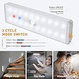 LED Closet Light, 5 Pcs Dimmer USB Rechargeable Motion Sensor Light Under Cabinet Lighting with Remote Control, Wireless Stick-Anywhere Night Safe Light Bar for Wardrobe,Kitchen