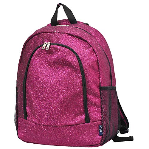 NGIL Canvas School Backpack (Glitter-Hot Pink)