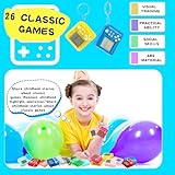 Conagel 30 Pack Mini Video Game Keychain Small Game Keychains Bulk for Birthday School Party Gifts Goodie Bag Fillers (Color Style 1)