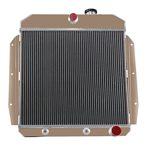 CW-AutoParts 4 ROW Aluminum Radiator For 55-59 Chevy Pickup Truck Apache Chevy Trucks