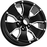 ION TRAILER 14 Black/Machined Face Wheel (14 x 6. inches /5 x 83 mm, 0 mm Offset)