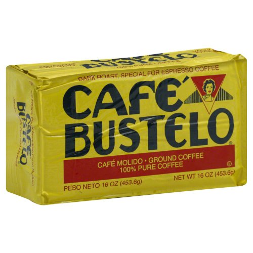 Café Bustelo Espresso Dark Roast Ground Coffee Brick, 16 Ounces (Pack of 12)