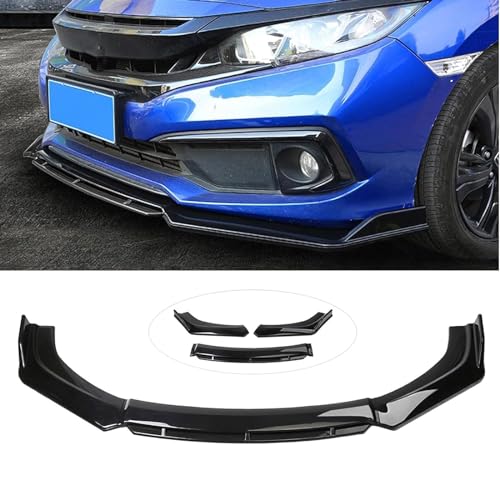 Car Front Bumper Lip Spoiler for Peugeot 206 CC (2D) Cabrio 2001-2008, Tuning Body Kit for Cars, Splitter Spoiler Diffuser Accessories,Bright Black