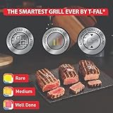 T-Fal, Electric Grill, OptiGrill Stainless Steel XL 6 Servings 9 Intelligent Automatic Cooking Modes 1800 Watts Nonstick Removable Plates, Dishwasher Safe, Panini Press Sandwich Maker