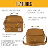 Carhartt 12 Can Two Compartment Lunch Box | Durable, Fully-Insulated Lunch Bag for Women & Men, Large Lunchbox (Carhartt Brown)