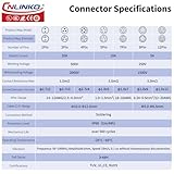 CNLINKO YM-20 Industrial Waterproof Connector IP68 Circular Connector Aviation Connector PBT Plastic Shell M20 2-12 Pin Flange Socket (2 Pin)