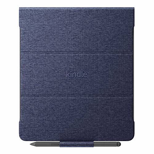 Amazon Kindle Scribe Fabric Folio Cover with Magnetic Attach, Sleek Protective Case - Denim